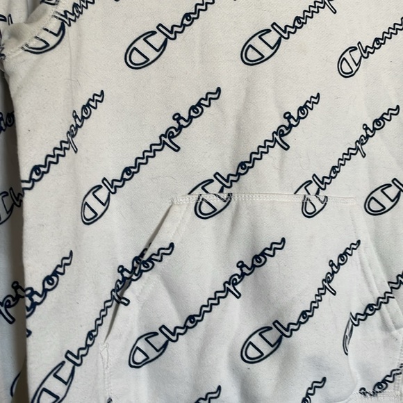 Champion | Black & White Printed Pullover Hoodie - Picture 2 of 6